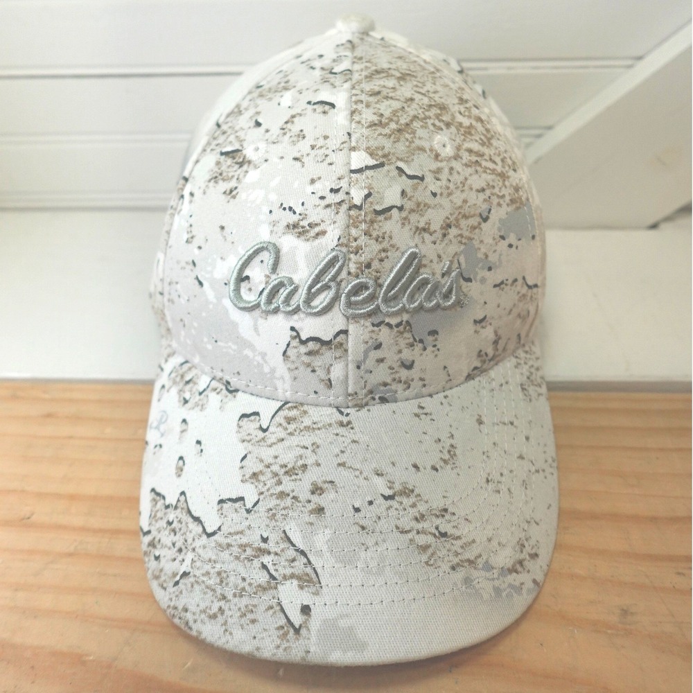 Cabela's Gameday Snapback Cap OSFM TrueTimber Tundra USA Flag White Camo Hat